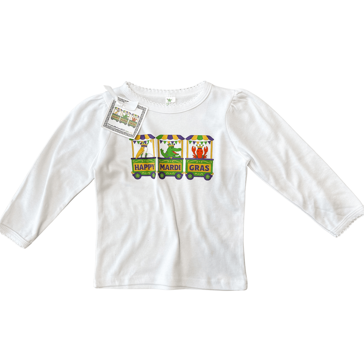 Happy Mardi Gras Floats Long Sleeve Girl Style Shirt