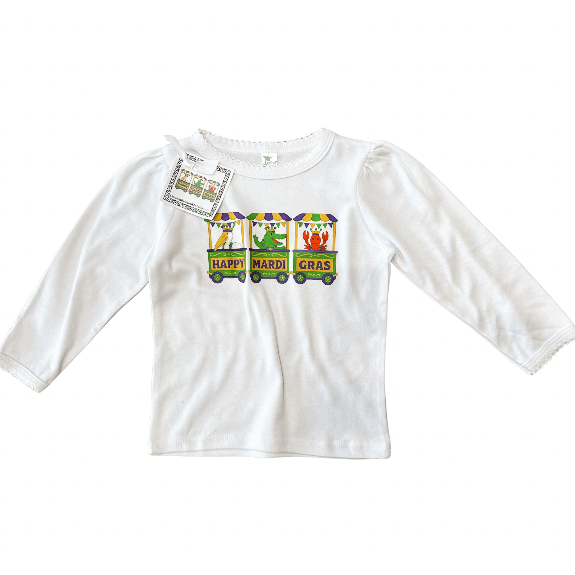 Happy Mardi Gras Floats Long Sleeve Girl Style Shirt