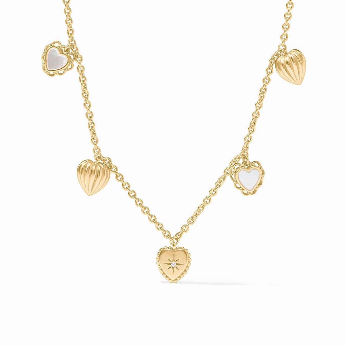 Heart Delicate Charm Mother of Pearl Necklace
