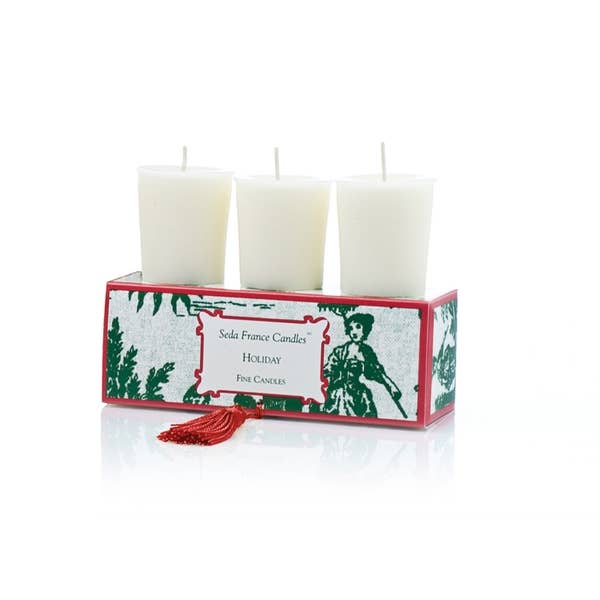 Holiday Classic Toile Votive Candle
