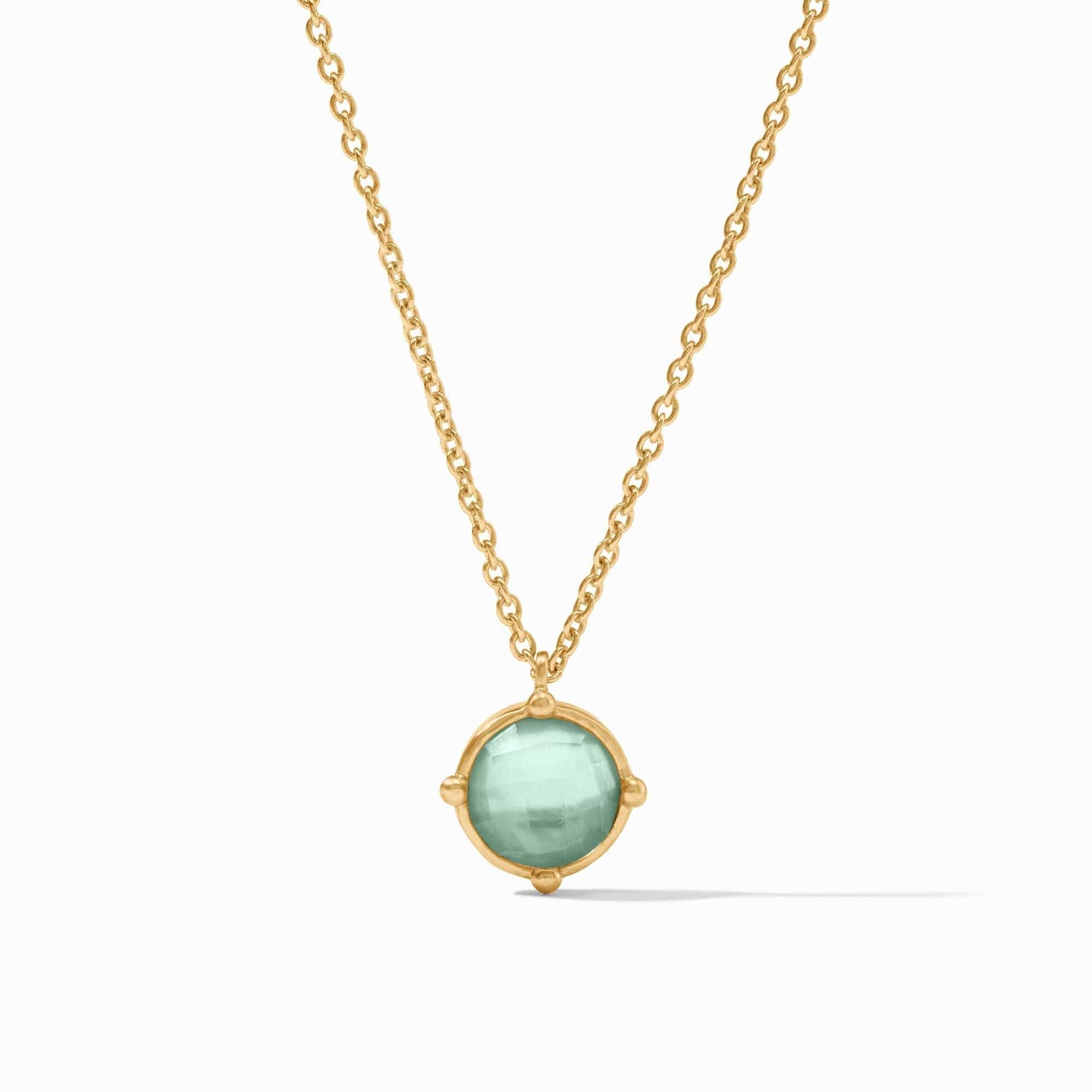 Julie Vos Julie Vos Honeybee Honeybee Solitaire Necklace in Iridescent Aquamarine Blue - Little Miss Muffin Children & Home