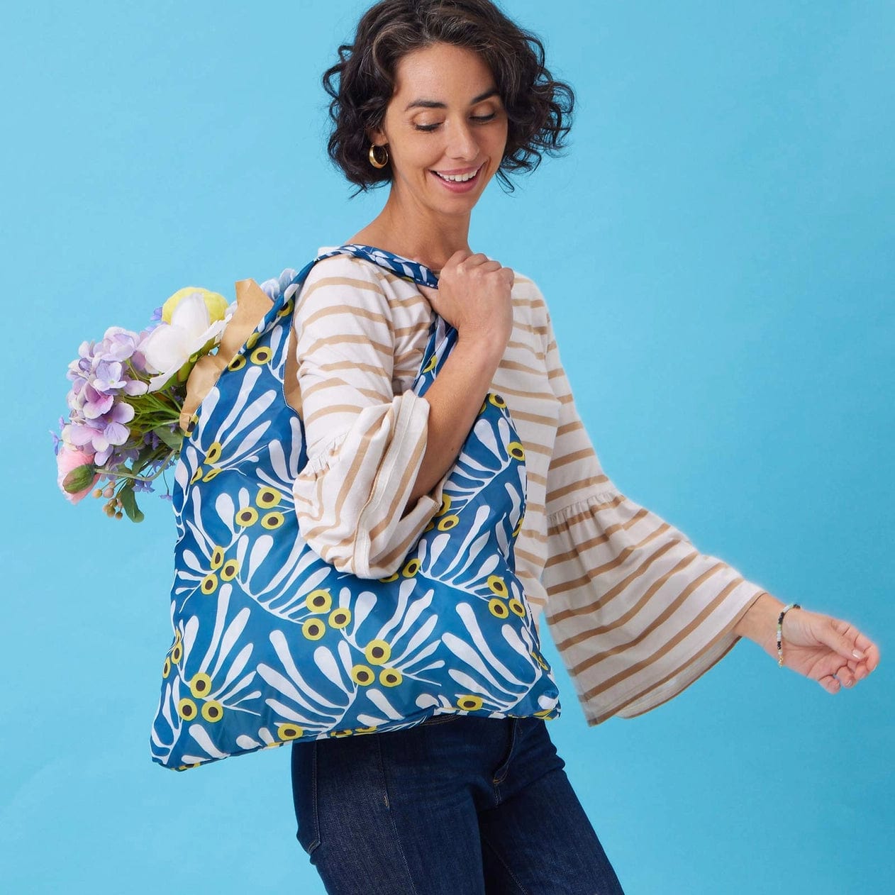 Rock Flower Paper Rock Flower Paper Francoise Blu Bag Reusable Shopper Tote - Little Miss Muffin Children & Home