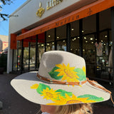Little Miss Muffin Exclusive Michelle's Art Box Hand-Painted Sunflower Floppy Hat - Little Miss Muffin Children & Home