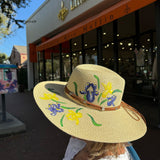 Little Miss Muffin Exclusive Michelle's Art Box Hand-Painted Iris Floppy Hat - Little Miss Muffin Children & Home