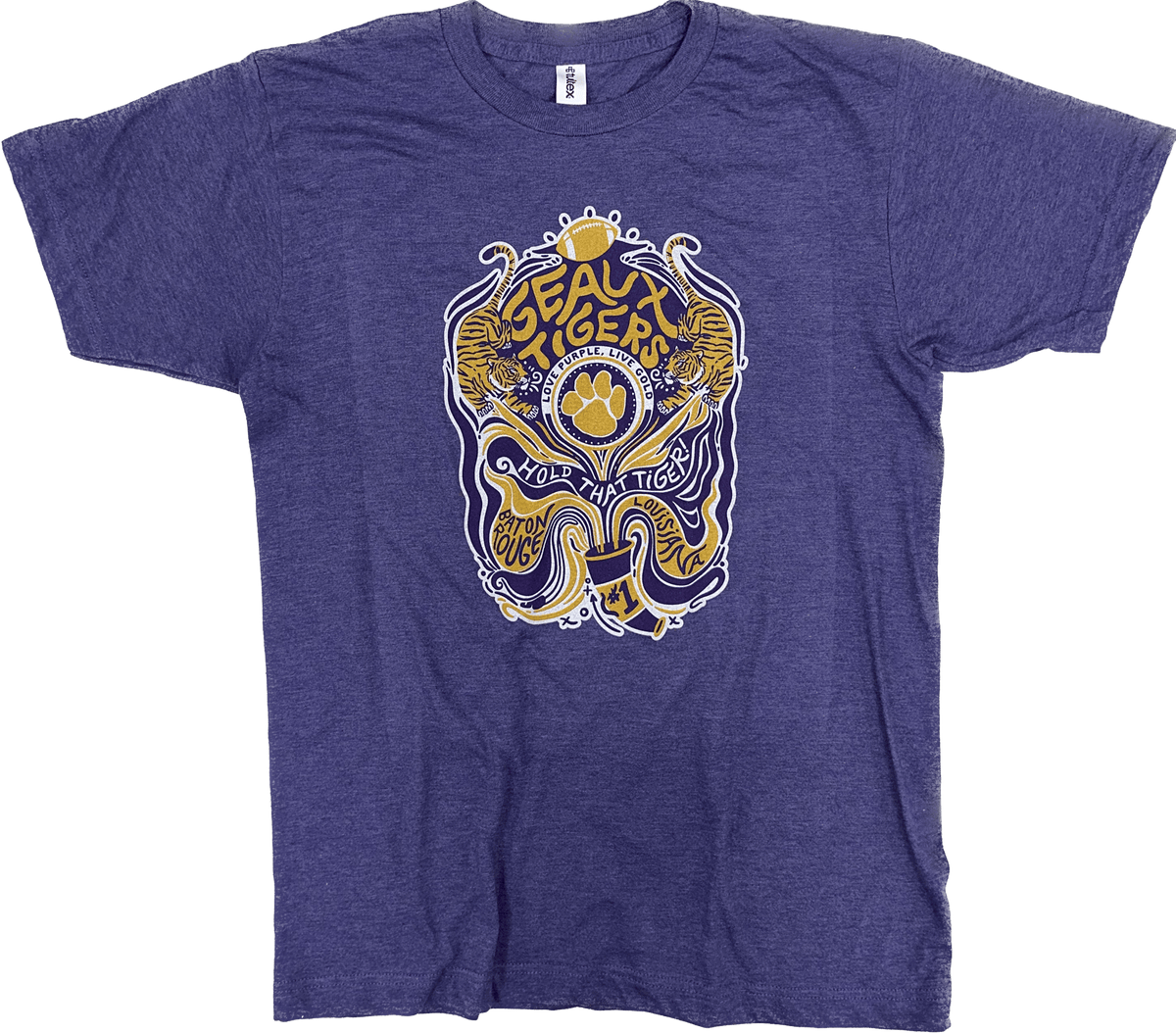 Whereable Art Whereable Art LSU Psychedelic Purple Heather Tee - Little Miss Muffin Children & Home