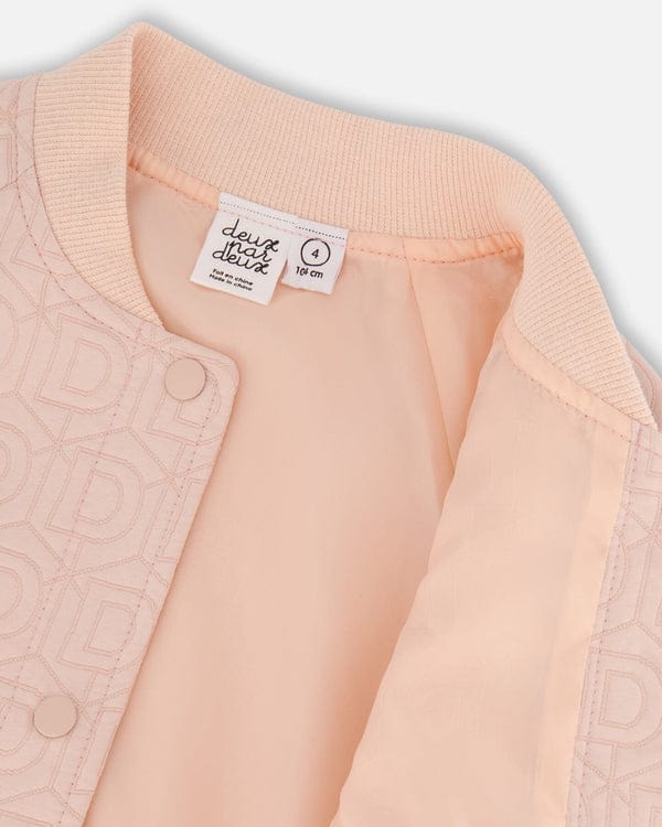 Deux Par Deux Deux Par Deux Quilted Overshirt Bomber in Rose Smoke - Little Miss Muffin Children & Home