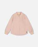 Deux Par Deux Deux Par Deux Quilted Overshirt Bomber in Rose Smoke - Little Miss Muffin Children & Home