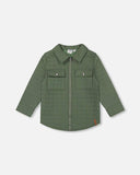 Deux Par Deux Deux Par Deux Unisex Quilted Canvas Overshirt in Dark Forest - Little Miss Muffin Children & Home