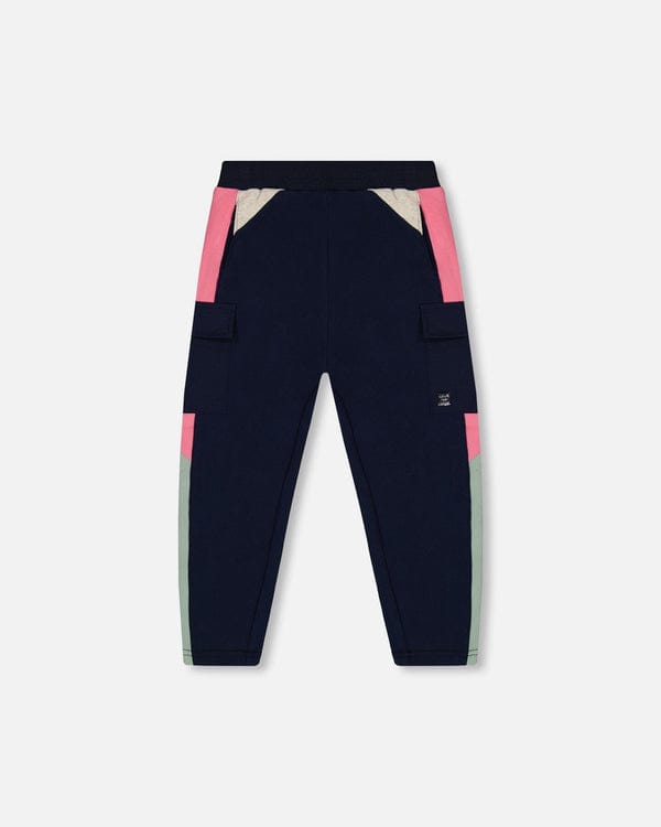 Deux Par Deux Deux Par Deux Jogging Pants With Cargo Pocket in Peacoat - Little Miss Muffin Children & Home