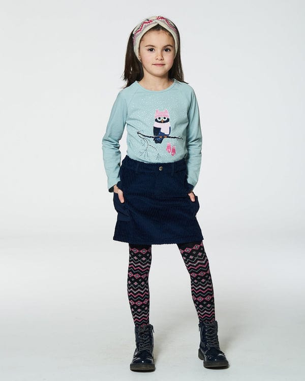 Deux Par Deux Deux Par Deux Corduroy Straight Skirt with Cargo Pocket in Peacoat - Little Miss Muffin Children & Home