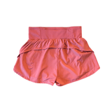 Women's Athletic Shorts with Zip Pocket in LIght Rust