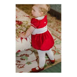 Lulu Bebe Lulu Bebe Sky Red Velvet Girl Bubble with Lace - Little Miss Muffin Children & Home