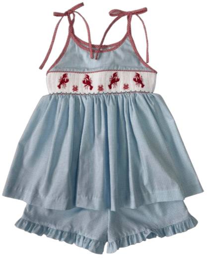 Crawfish Smocked Joice Short Set