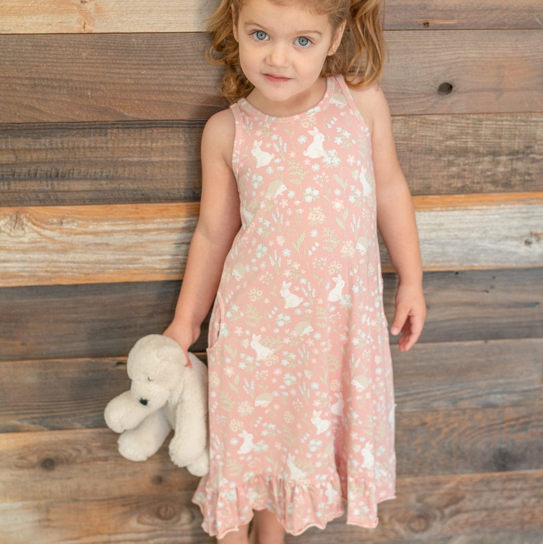 Sweet Bamboo Sweet Bamboo Boho Dress Woodland Bunny - Little Miss Muffin Children & Home