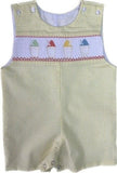 Lulu Bebe Lulu Bebe Pete Smocked Snowball Shortall - Little Miss Muffin Children & Home