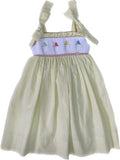 Lulu Bebe Lulu Bebe Julia Smocked Snowball Dress with Ruffle - Little Miss Muffin Children & Home