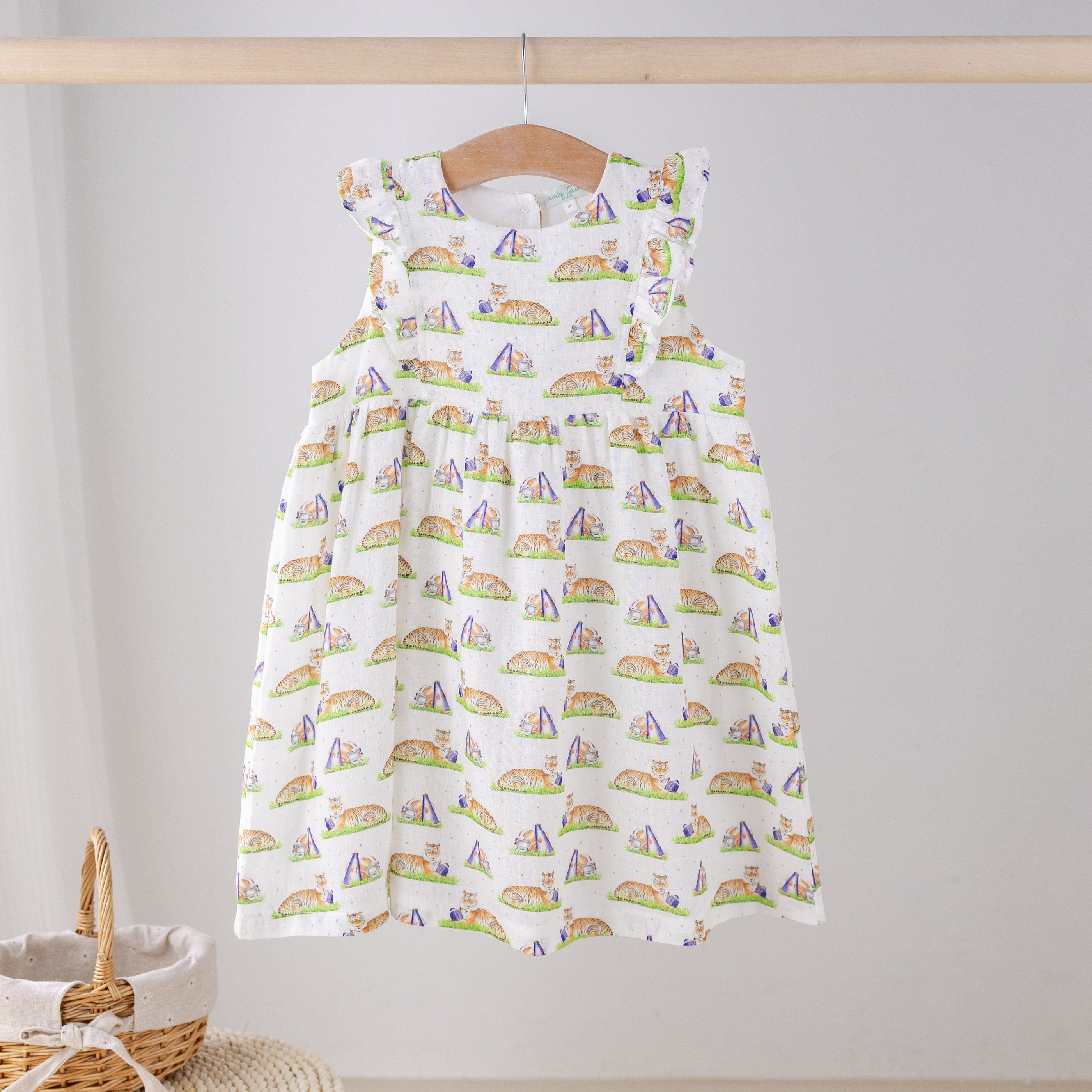 Mascot Mania in Louisiana Organic Muslin Dress