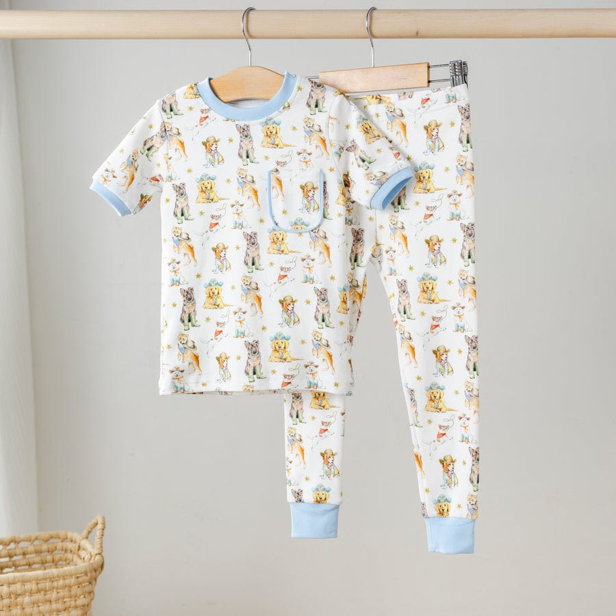 Nola Tawk Nola Tawk Cowboy Pups Cotton Pajamas - Little Miss Muffin Children & Home