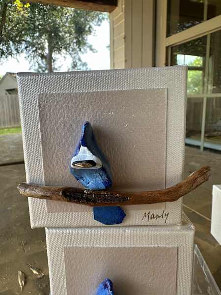 Dana Manly Art Blue Bird 4x4 - Little Miss Muffin Children & Home