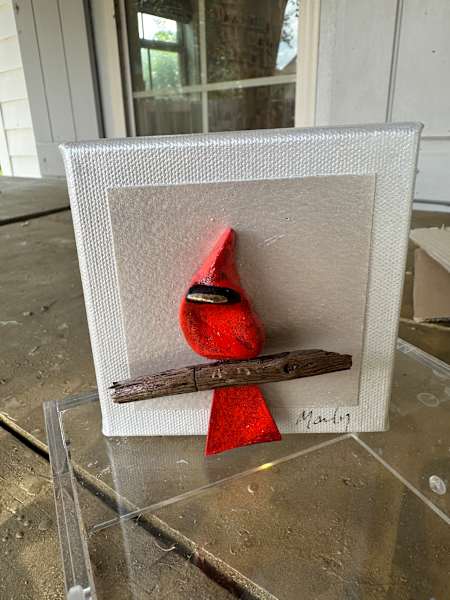 Dana Manly Art Red Bird Assorted Paintings - Little Miss Muffin Children & Home