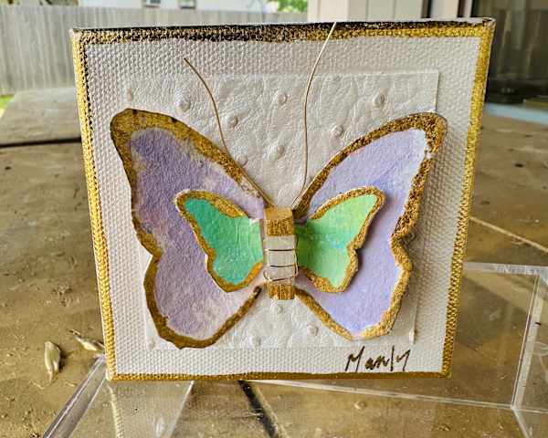 Dana Manly Art Watercolor Butterfly 4x4 - Little Miss Muffin Children & Home