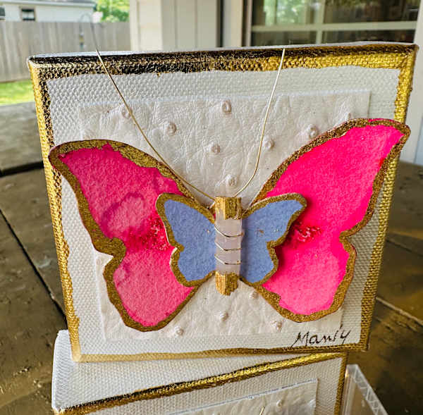 Dana Manly Art Watercolor Butterfly 4x4 - Little Miss Muffin Children & Home