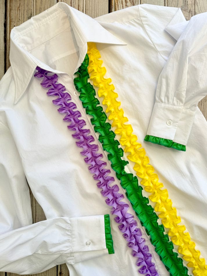 Archetypes of the City Archetypes of the City The Mardi Gras Ruffle Shirt - Little Miss Muffin Children & Home