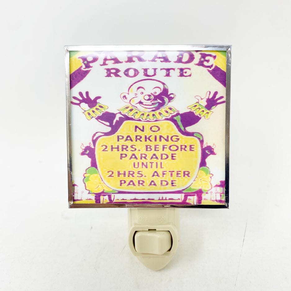 Heather Elizabeth Designs Heather Elizabeth NL030 Mardi Gras No Parking Parade Route Night Light - Little Miss Muffin Children & Home