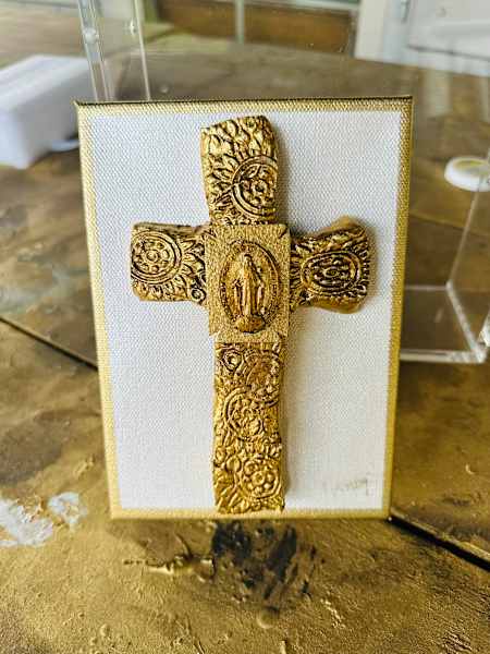 Gold Cross on Canvas Art, Assorted