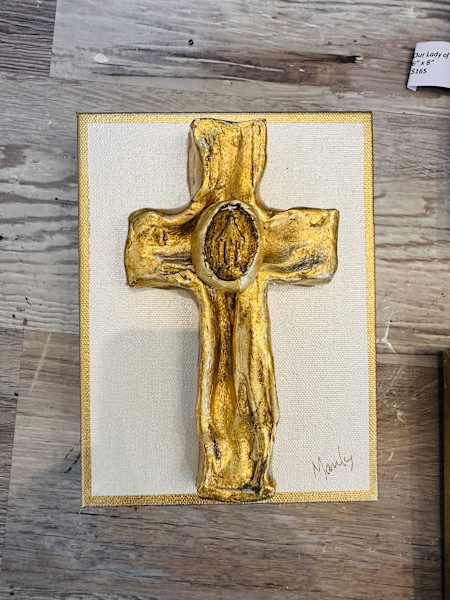 Gold Cross on Canvas Art, Assorted