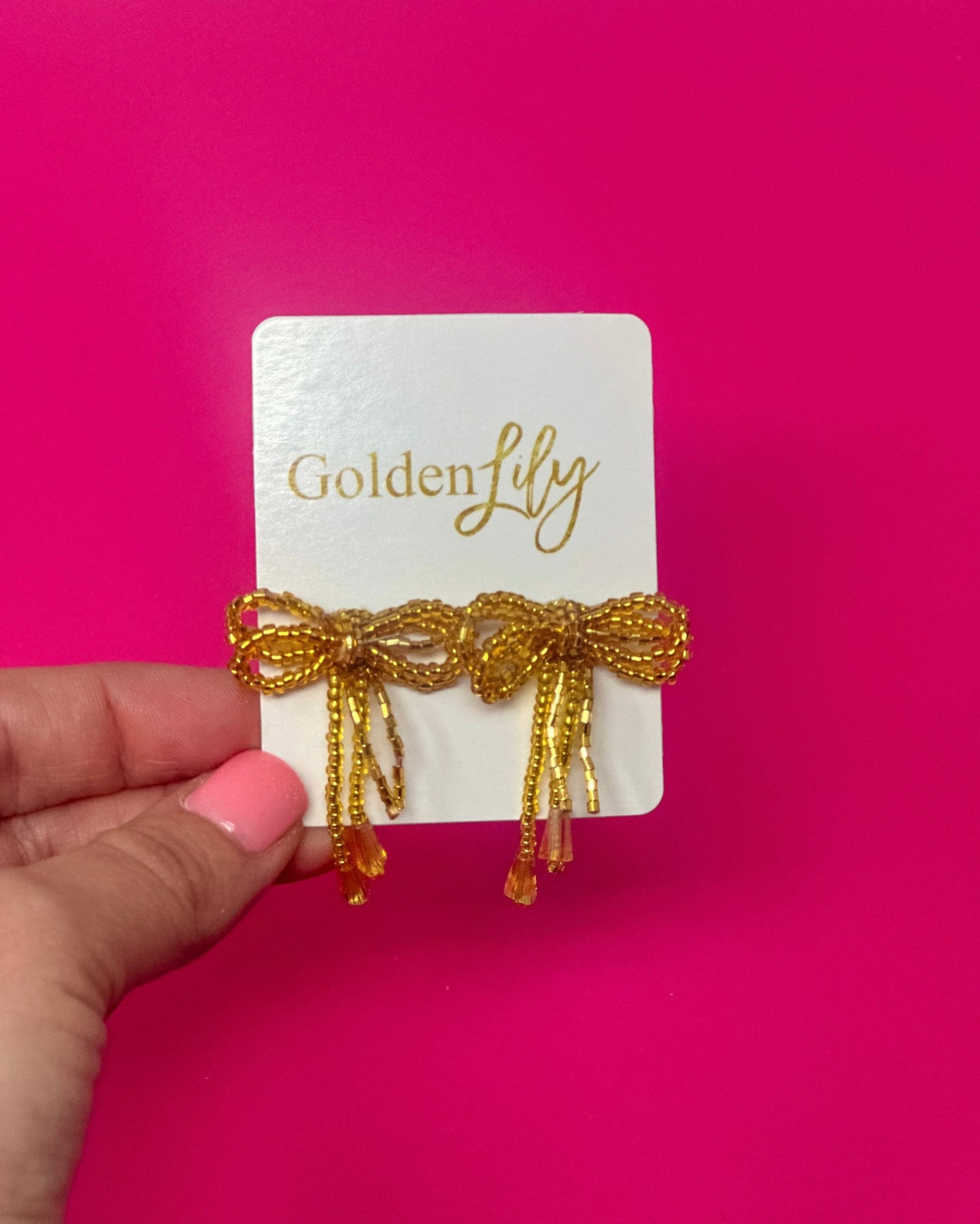 Golden Lily Gold Mini Bow Earring - Little Miss Muffin Children & Home