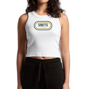 Whereable Art Whereable Art Saints 1967 Retro Rib Crop Tank - Little Miss Muffin Children & Home