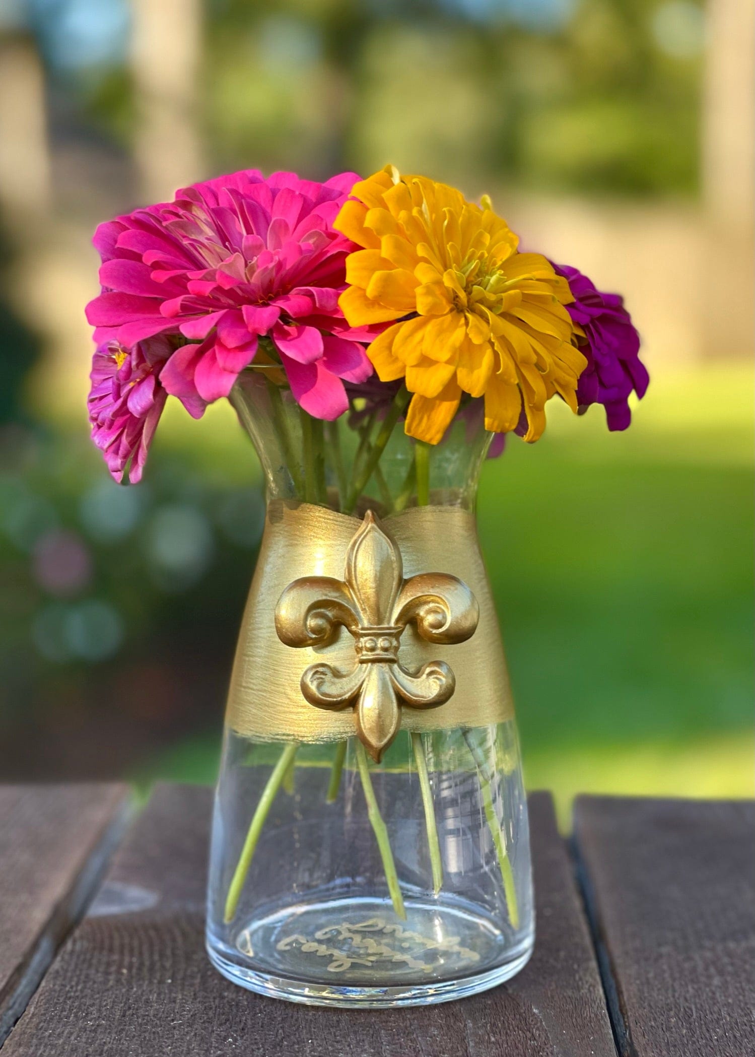 Carol Cassisa Fleur de Lis Vase Carafe