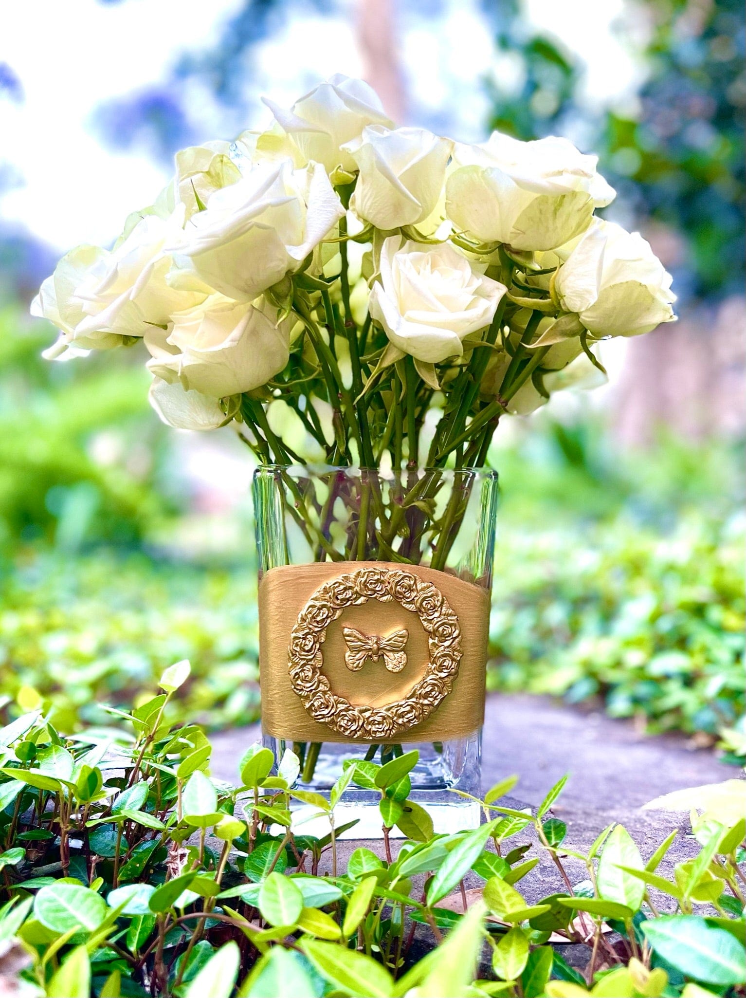 Carol Cassisa Carol Cassisa Vase Wreath With Butterfly - Little Miss Muffin Children & Home