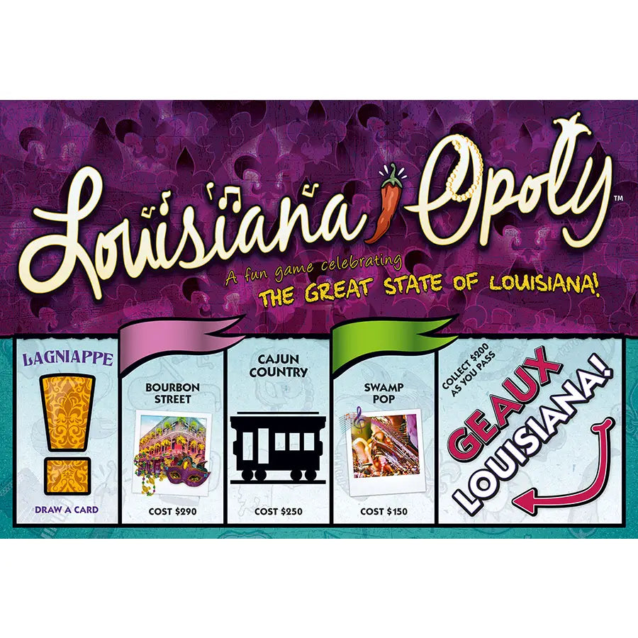 Louisiana Opoly (state) Board Game, by Late for the Sky