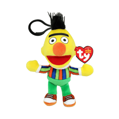 Beanie Baby Floppy Clip Sesame Street Bert