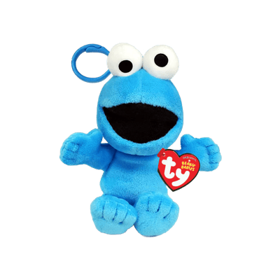Beanie Baby Floppy Clip Sesame Street Cookie Monster