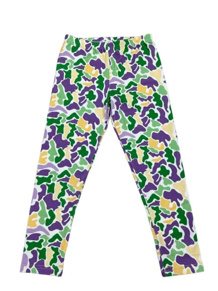 Lulu Bebe Lulu Bebe Mardi Gras Camo Leggings - Little Miss Muffin Children & Home