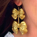 Carol Cassisa Two Piece Bow Enchantee Earrings