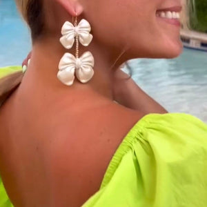 Carol Cassisa Two Piece Bow Enchantee Earrings