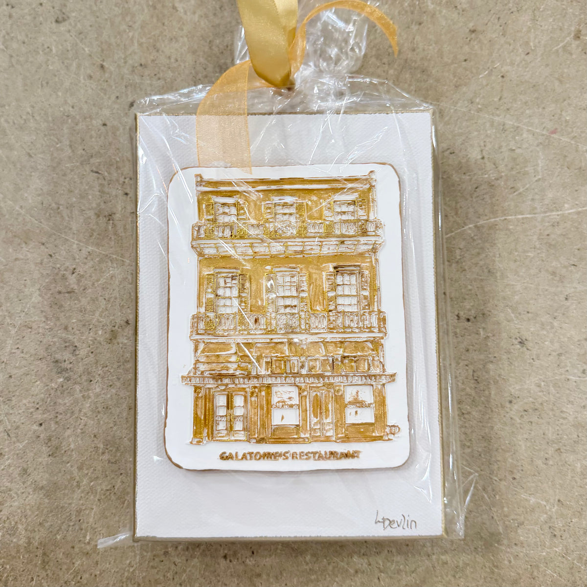 Galatoire’s Clay Artwork on Canvas | New Orleans Wall Art by Lisa Devlin