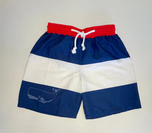 Vive La Fete Vive La Fete Whale Striped Swimtrunks - Little Miss Muffin Children & Home