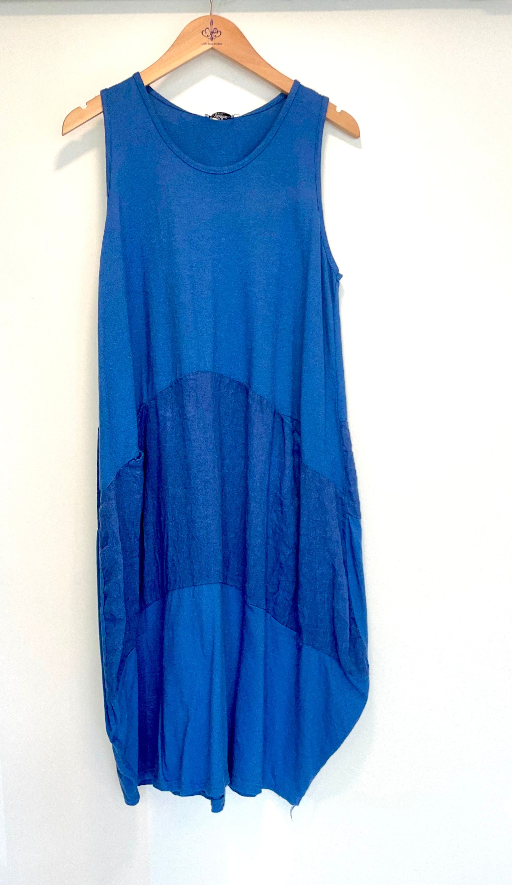 Oro Bonito Oro Bonito Sleeveless Linen Pocket Dress - Little Miss Muffin Children & Home