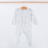 Nola Tawk Nola Tawk Blue Fleur De Lis Organic Cotton Zip-Up Pajamas - Little Miss Muffin Children & Home