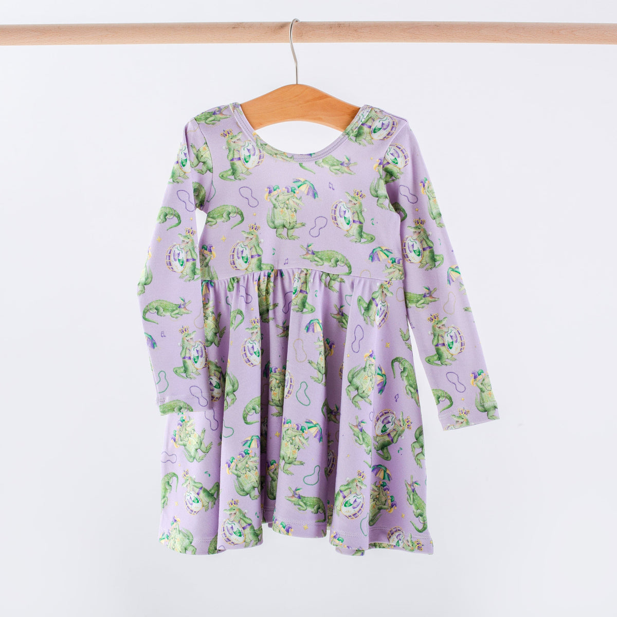 Nola Tawk Nola Tawk Gator Gras Organic Cotton Twirl Dress - Little Miss Muffin Children & Home
