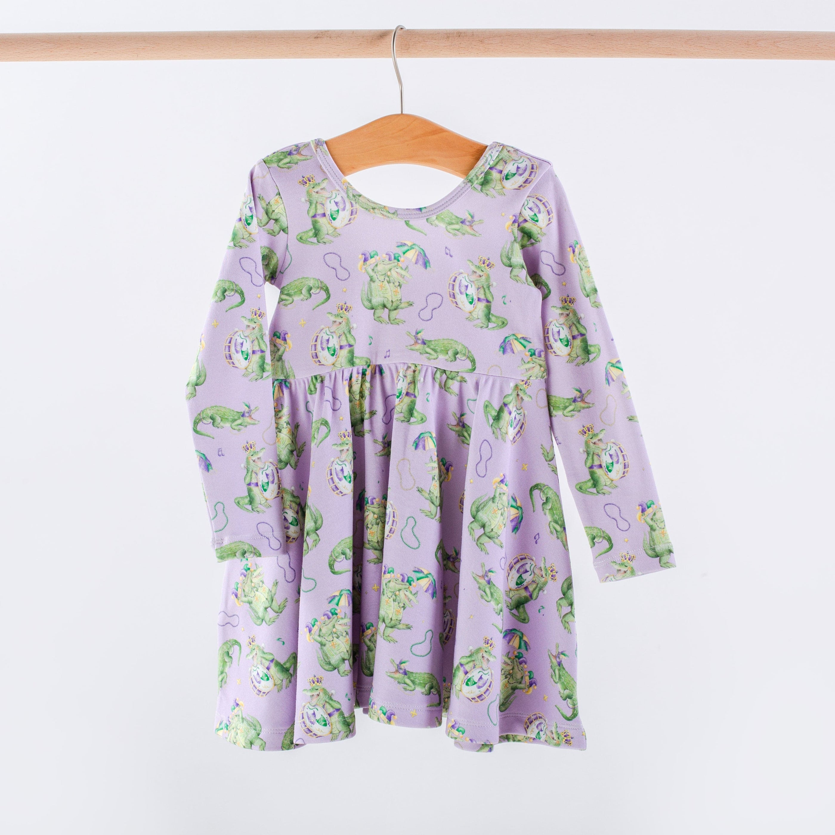 Nola Tawk Nola Tawk Gator Gras Organic Cotton Twirl Dress - Little Miss Muffin Children & Home