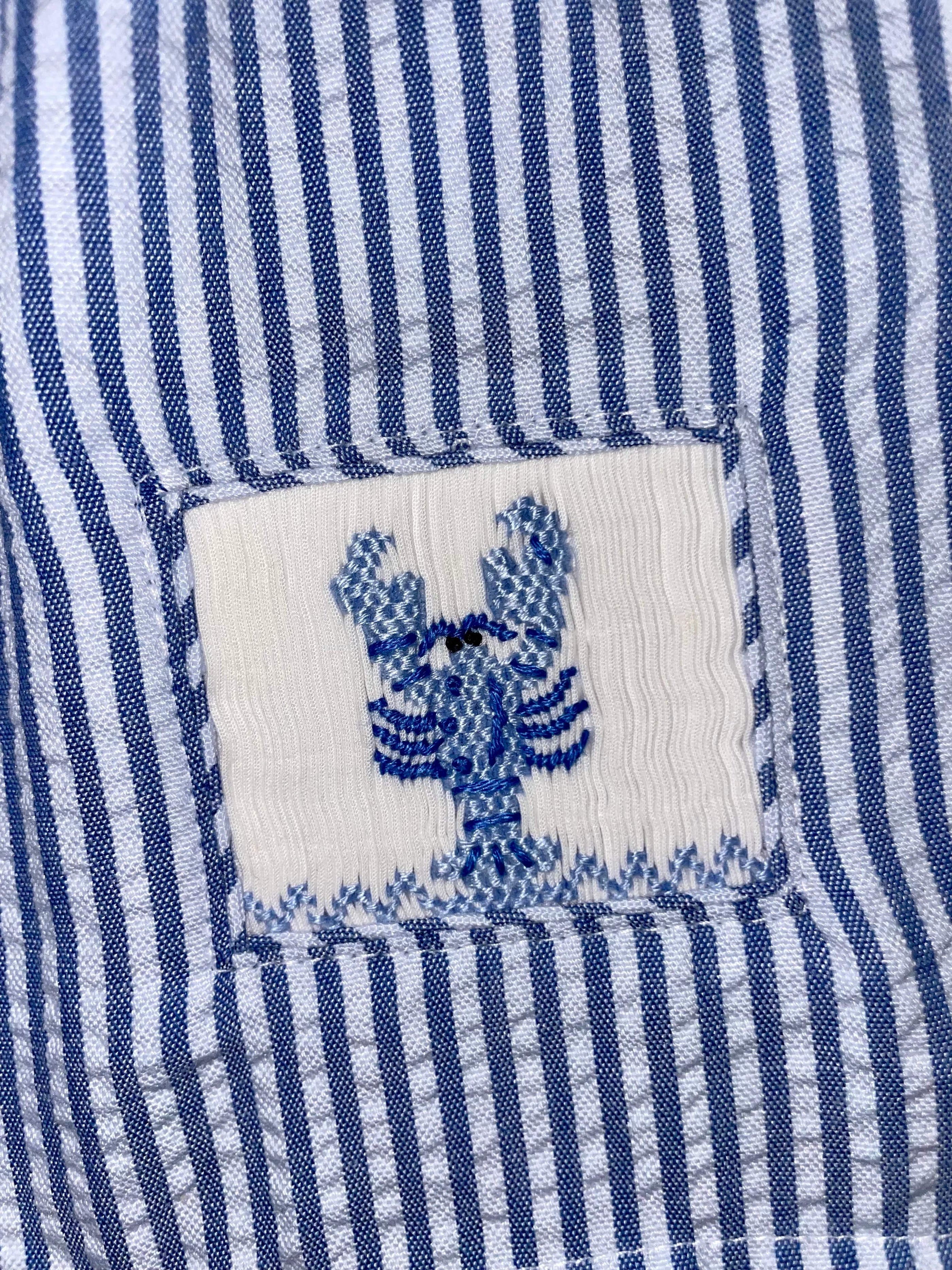 Vive La Fete Vive La Fete Blue Striped Lobster Swimtrunks - Little Miss Muffin Children & Home