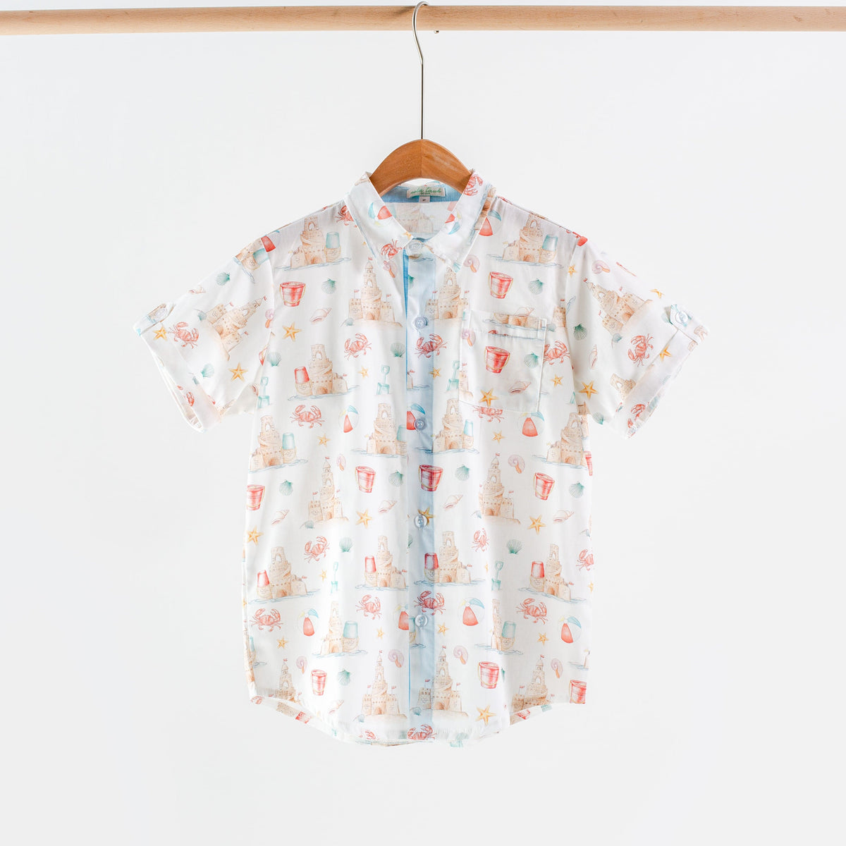 Beach Day Short Sleeve Collared Shirt