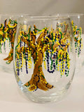 Michelle's Art Box Mardi Gras Bead Tree Wine Glass