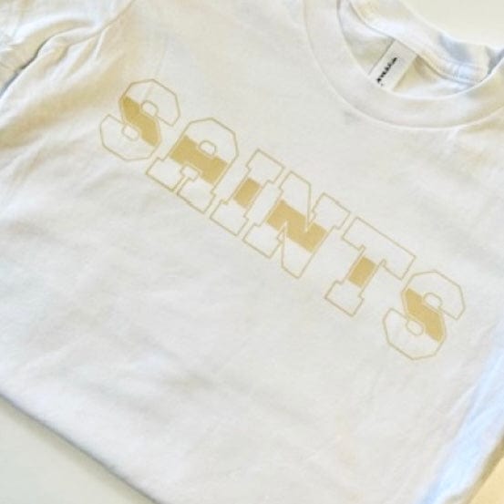 Whereable Art Whereable Art Saints Striped Toddler Tee - Little Miss Muffin Children & Home